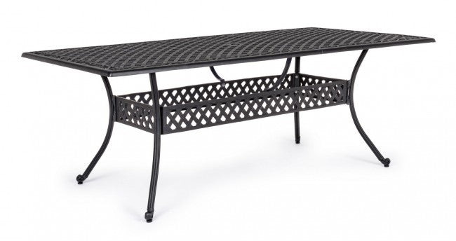 Table d'extérieur rectangulaire Ivrea anthracite 107 x 213 cm