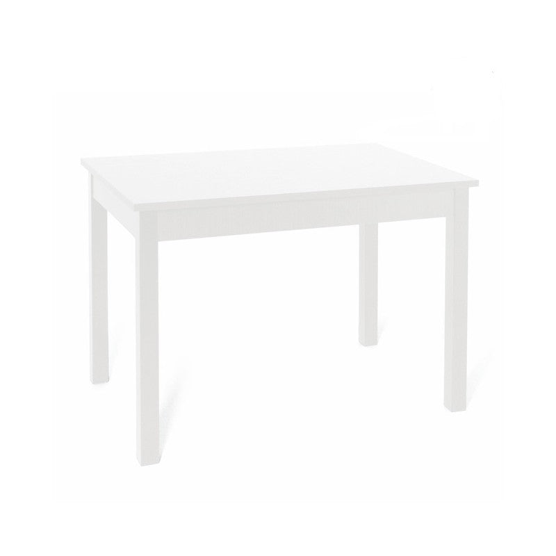 Table à manger extensible entièrement en bois mélaminé 90x160-200 cm blanc
