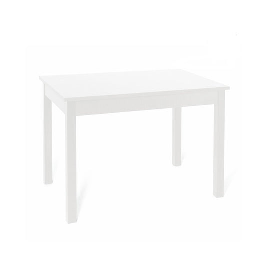 Table à manger extensible entièrement en bois mélaminé 90x160-200 cm blanc