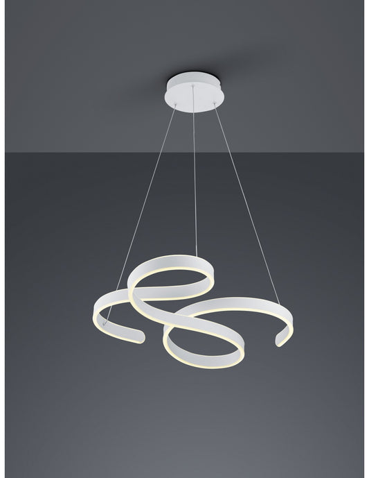 Francis Vortici Suspension Blanc LED 52w Dimmable Trio Éclairage