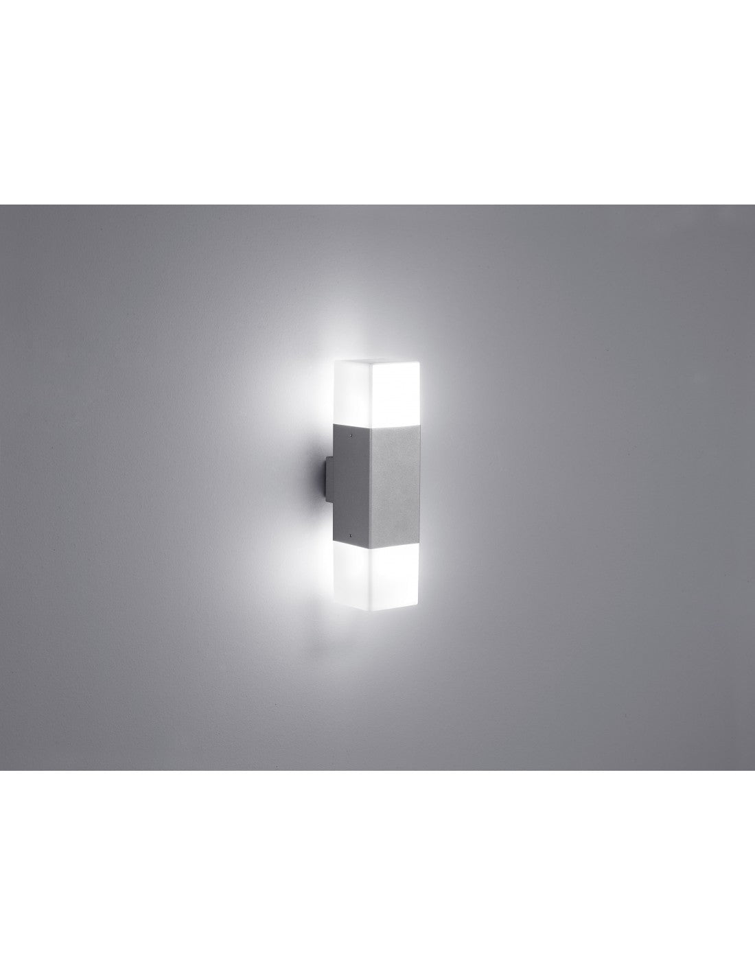 Applique extérieure à double lumière LED Hudson Aluminium Trio Lighting
