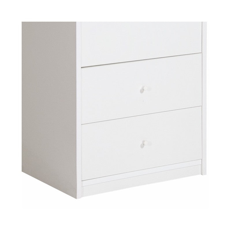 Meuble avec table à repasser Tiroirs en bois mélaminé blanc 44x57xH.89 cm