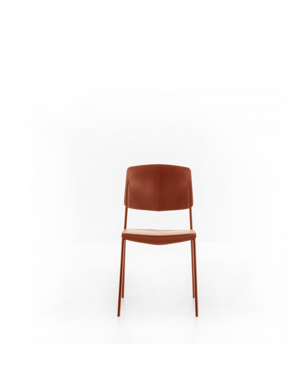 4x Chaise en polypropylène couleur rouille Mars STS