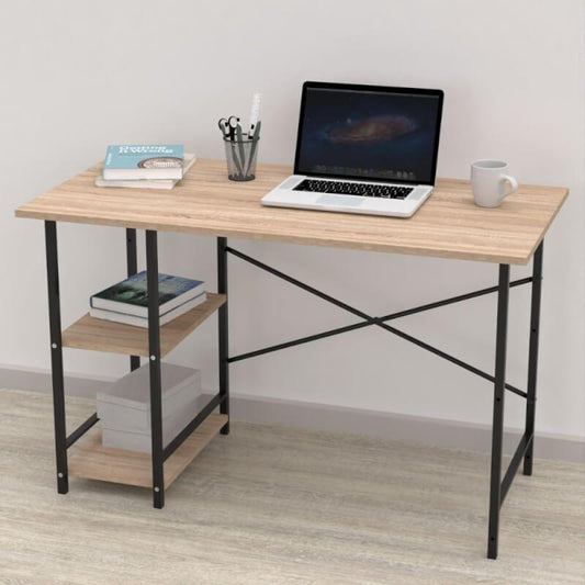 Bureau Rimi avec 2 étagères en chêne sonoma