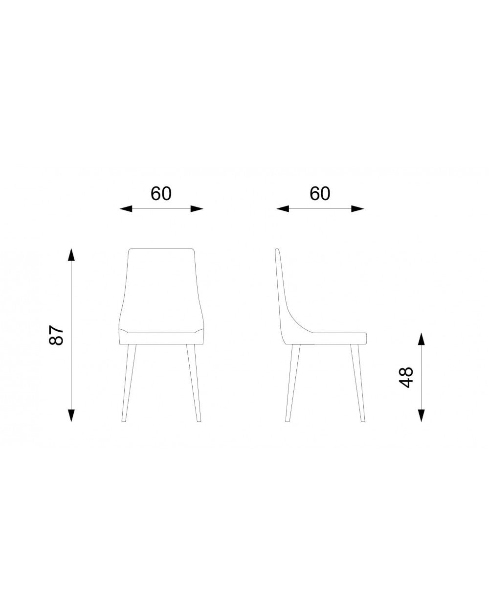 4x Chaise en Microfibre - Renard