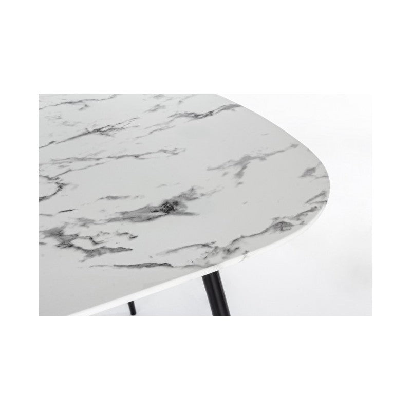 Table ovale en marbre effet marbre 110x50x45h cm