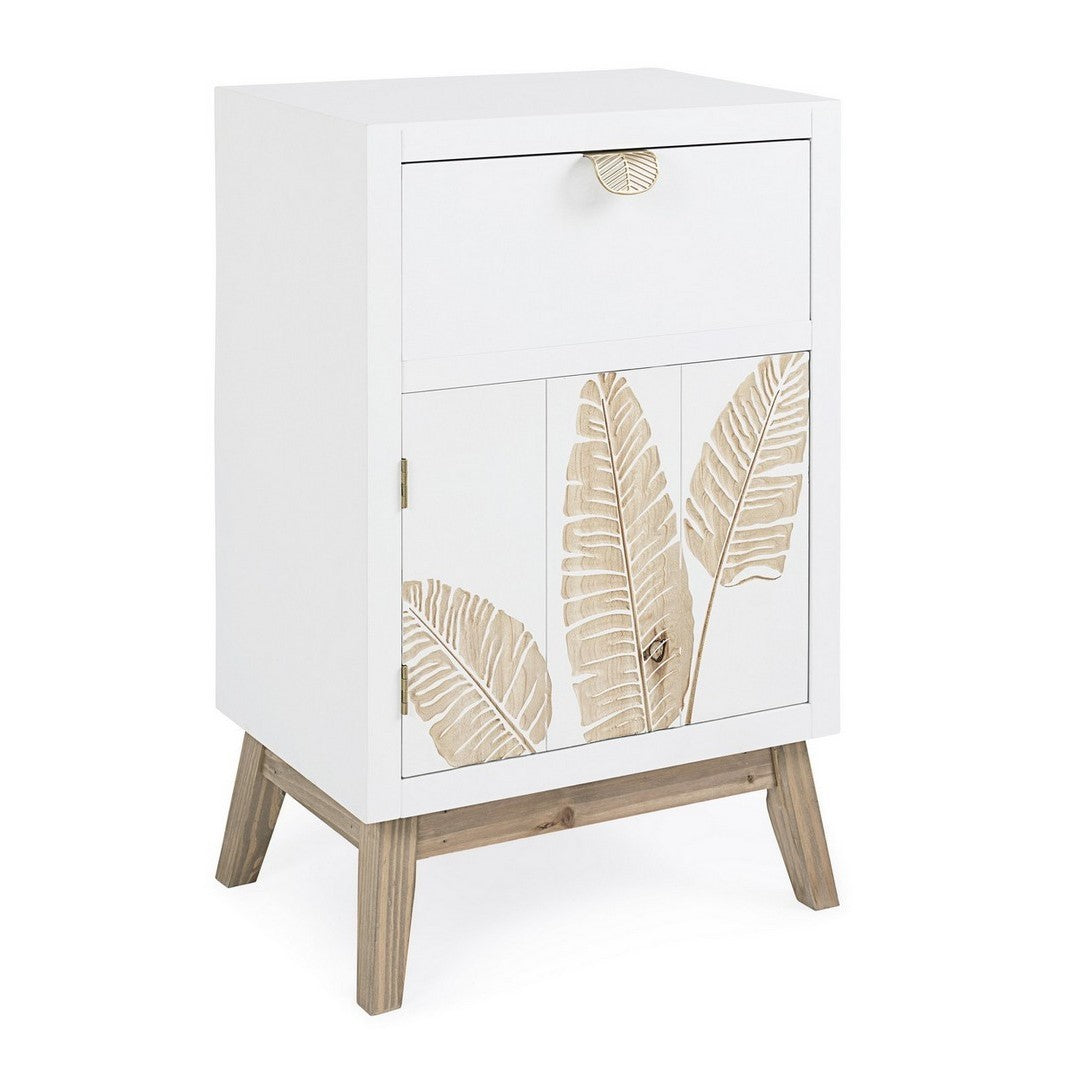 Armoire Folium 1 porte 1 tiroir en bois naturel 45x30x70h cm