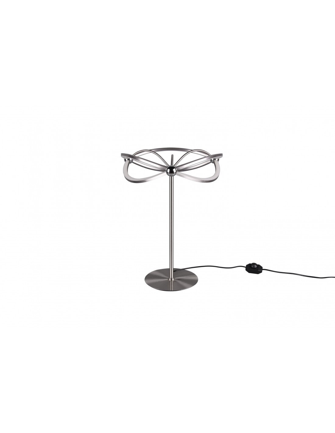 Lampe de Table Moderne Design Arc Led Charivari Nickel Trio Lighting