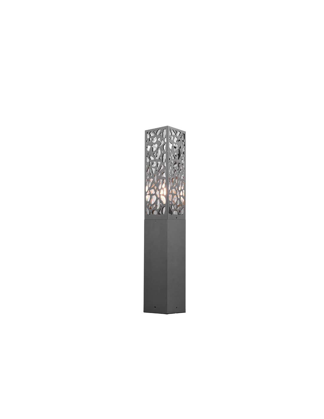 Borne d'extérieur lumineuse Cooper Anthracite IP44 Trio H60 cm
