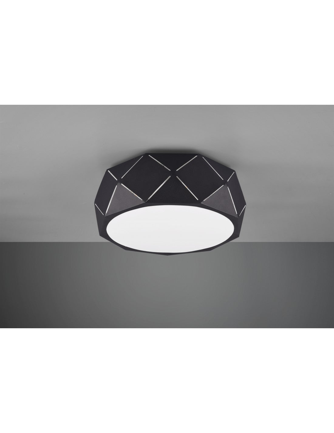 Plafonnier 3xE27 Zandor Noir Ø40 cm Trio Lighting