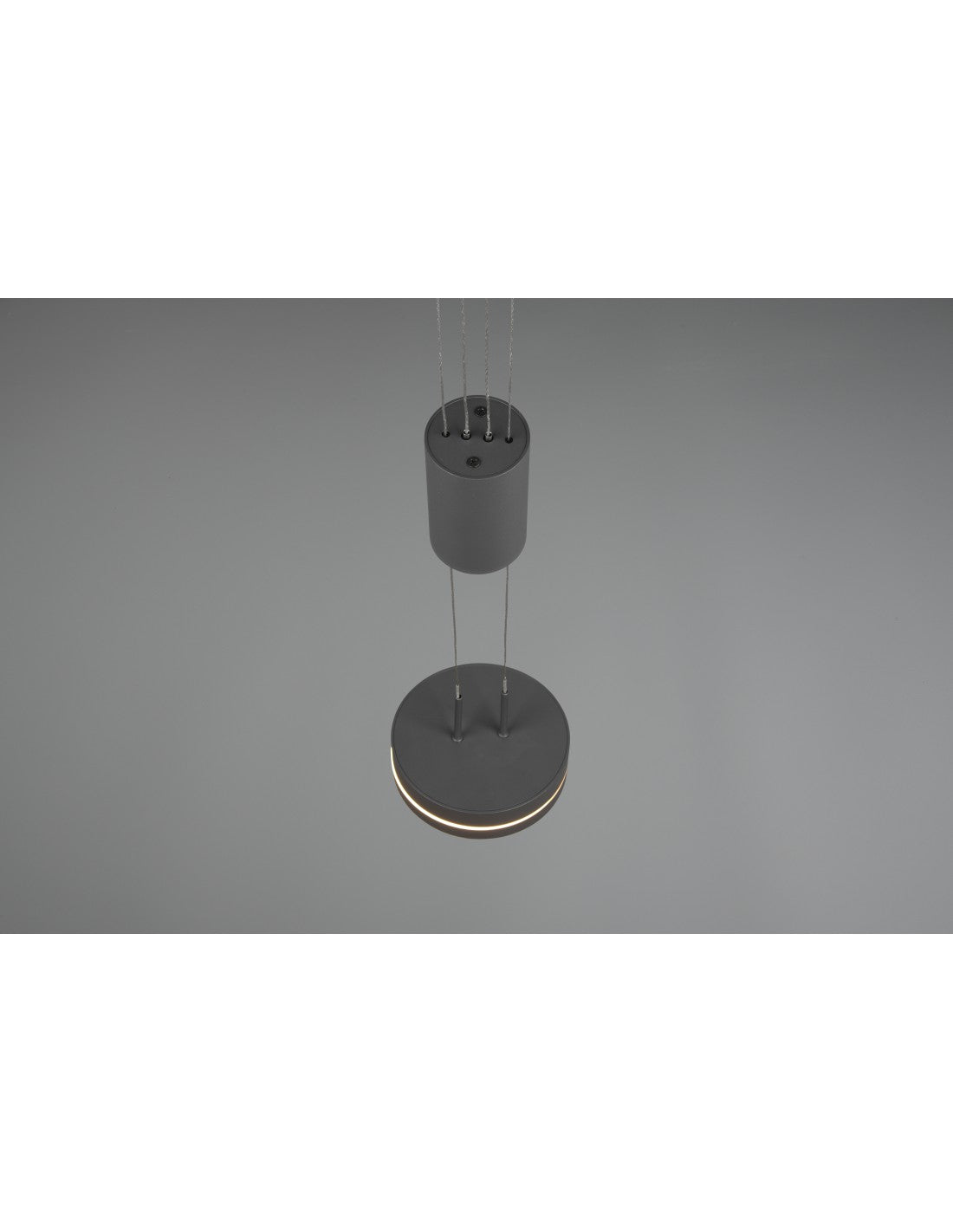 Franklin Anthracite Luminaire suspendu à LED intégré avec suspension à disque Trio Lighting