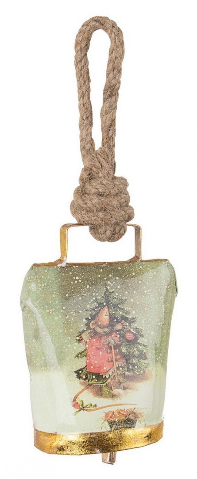 12x Pendentif cloche en pin vert Wendi