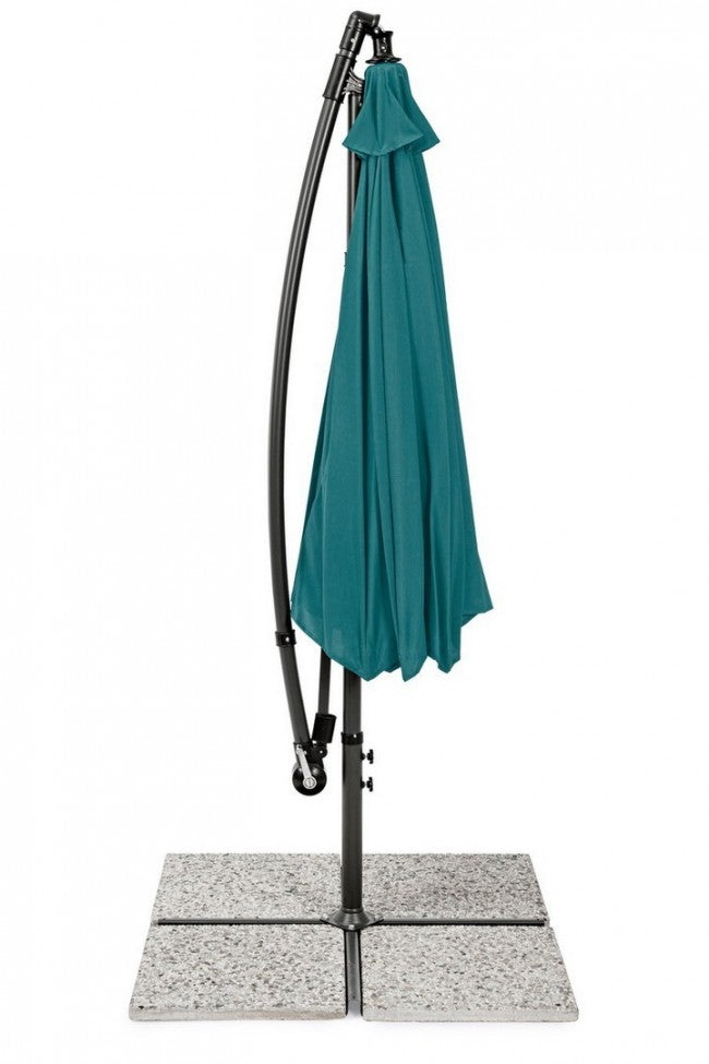 Parasol de jardin avec bras 360° Texas 300x h260 cm Anthracite-Paon