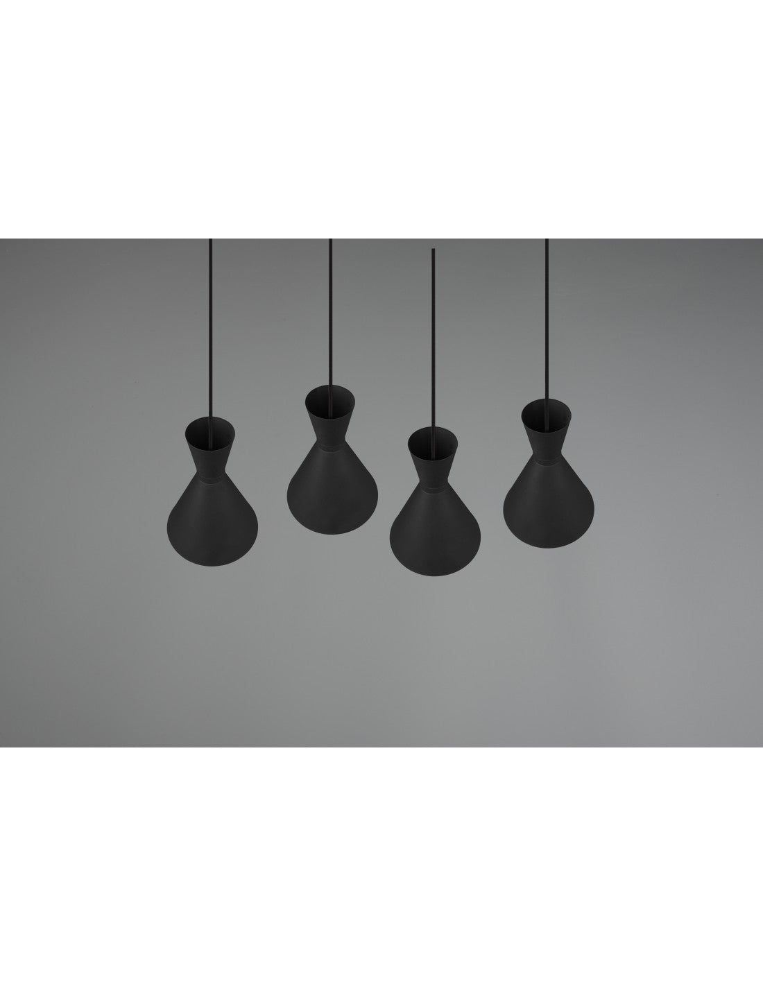 Suspension Linéaire Enzo 4xE27 Noir Mat Trio Lighting
