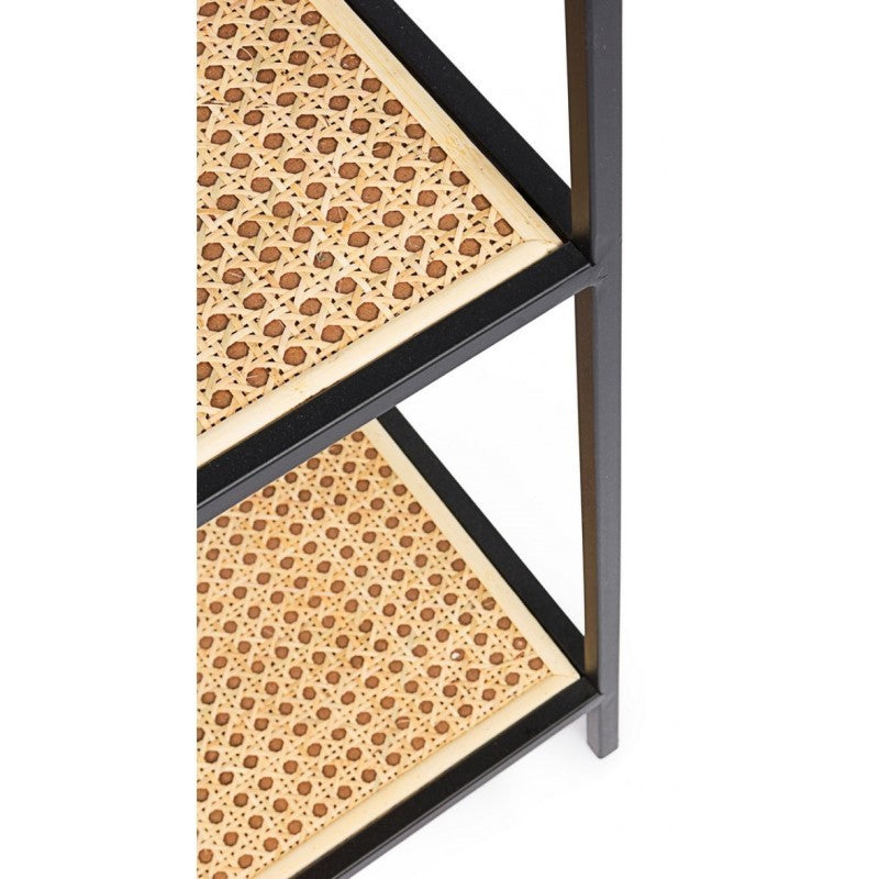 Bibliothèque de forme en acier à quatre étagères Anthracite ELYOT 85,5x25,5x h131 cm