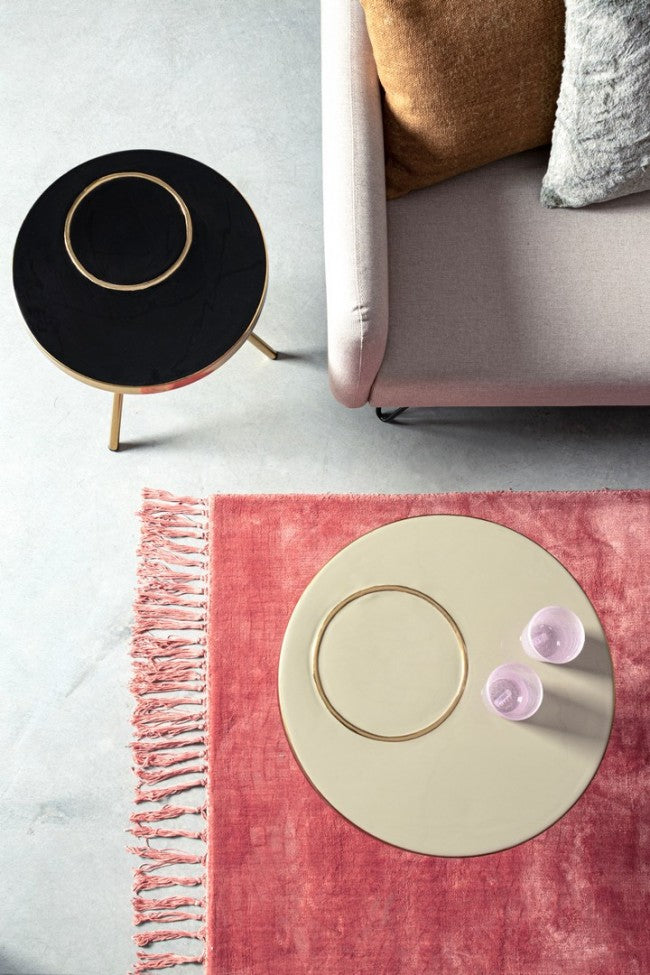 Tapis viscose style ethnique Rouge Corail BELIZE 160x230 cm