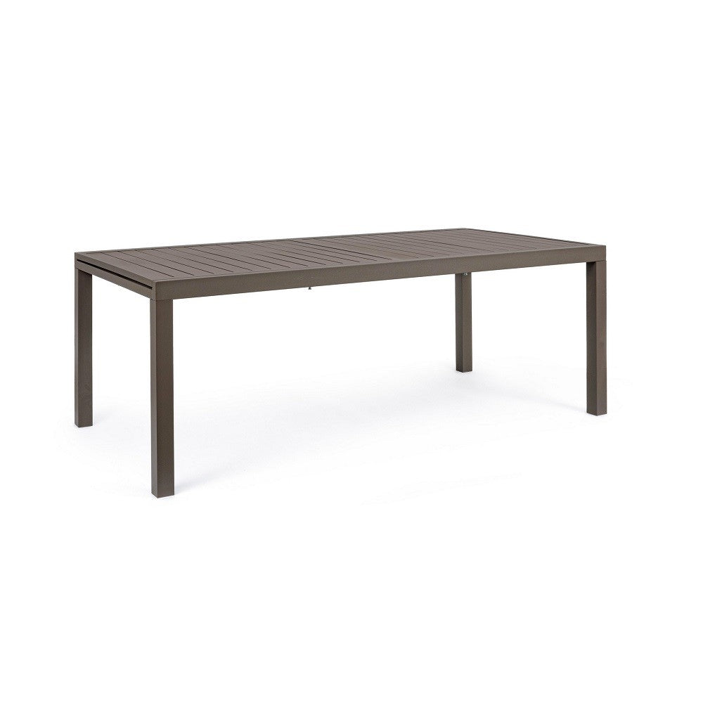 Table salon de jardin extensible en aluminium marron Hide 200-300 x 100 cm