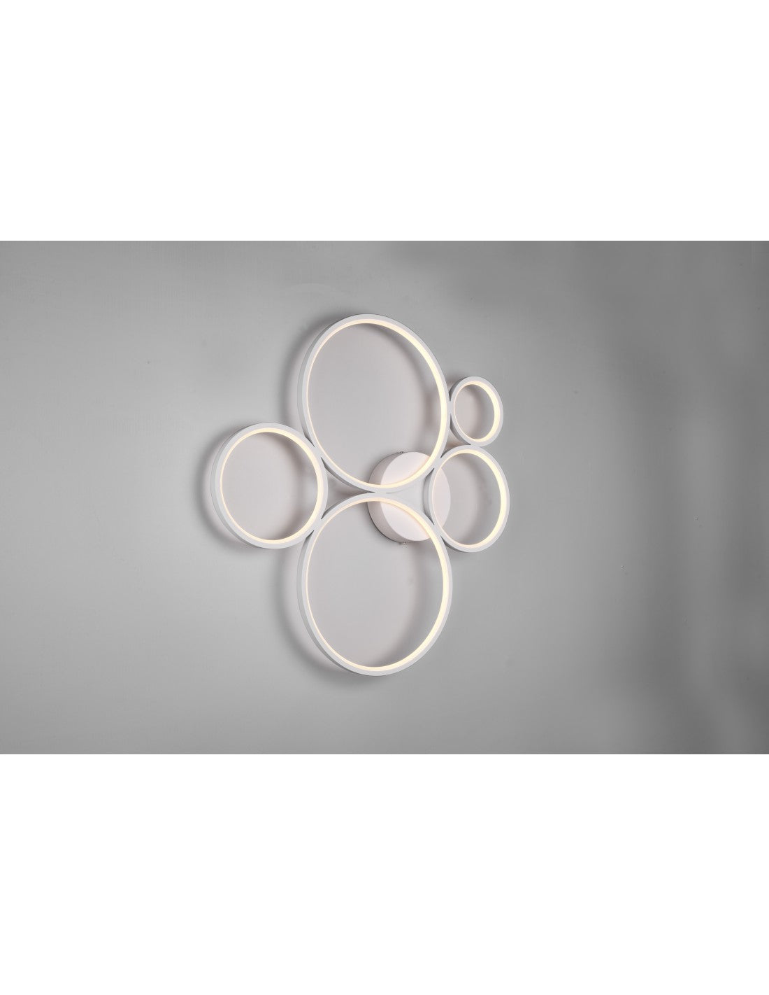 Plafonnier Rondo 5 Cercles LED Gradables Blanc L59 cm Trio Lighting