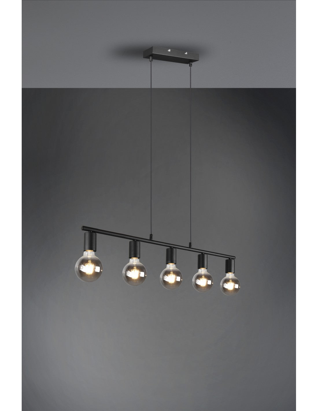 Suspension 5xE27 Vannes Noir L82 cm Trio Lighting