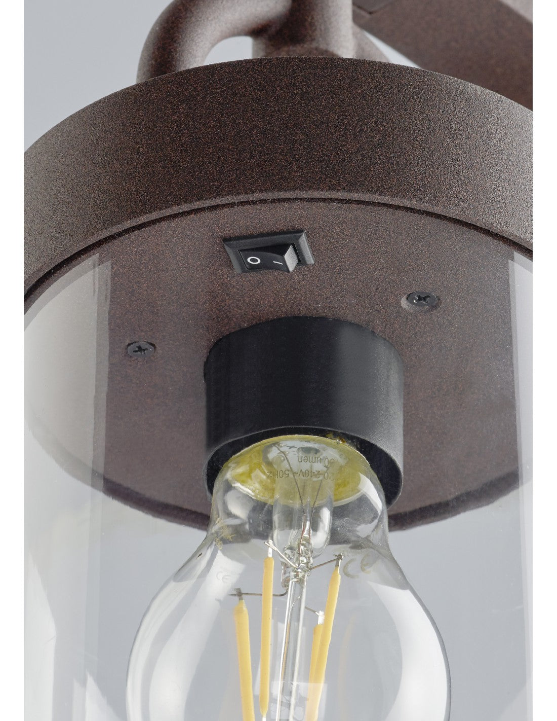 Poteau d'extérieur Sambesi Rouille H100 cm Capteur crépusculaire IP44 Trio Lighting