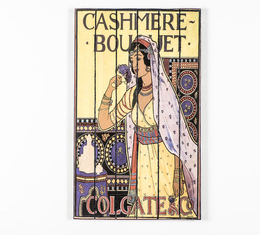 Impression sur bois avec toile multicolore 60x100 cm