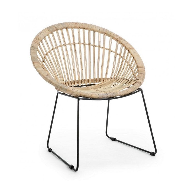 Fauteuil Cayes naturel rustique