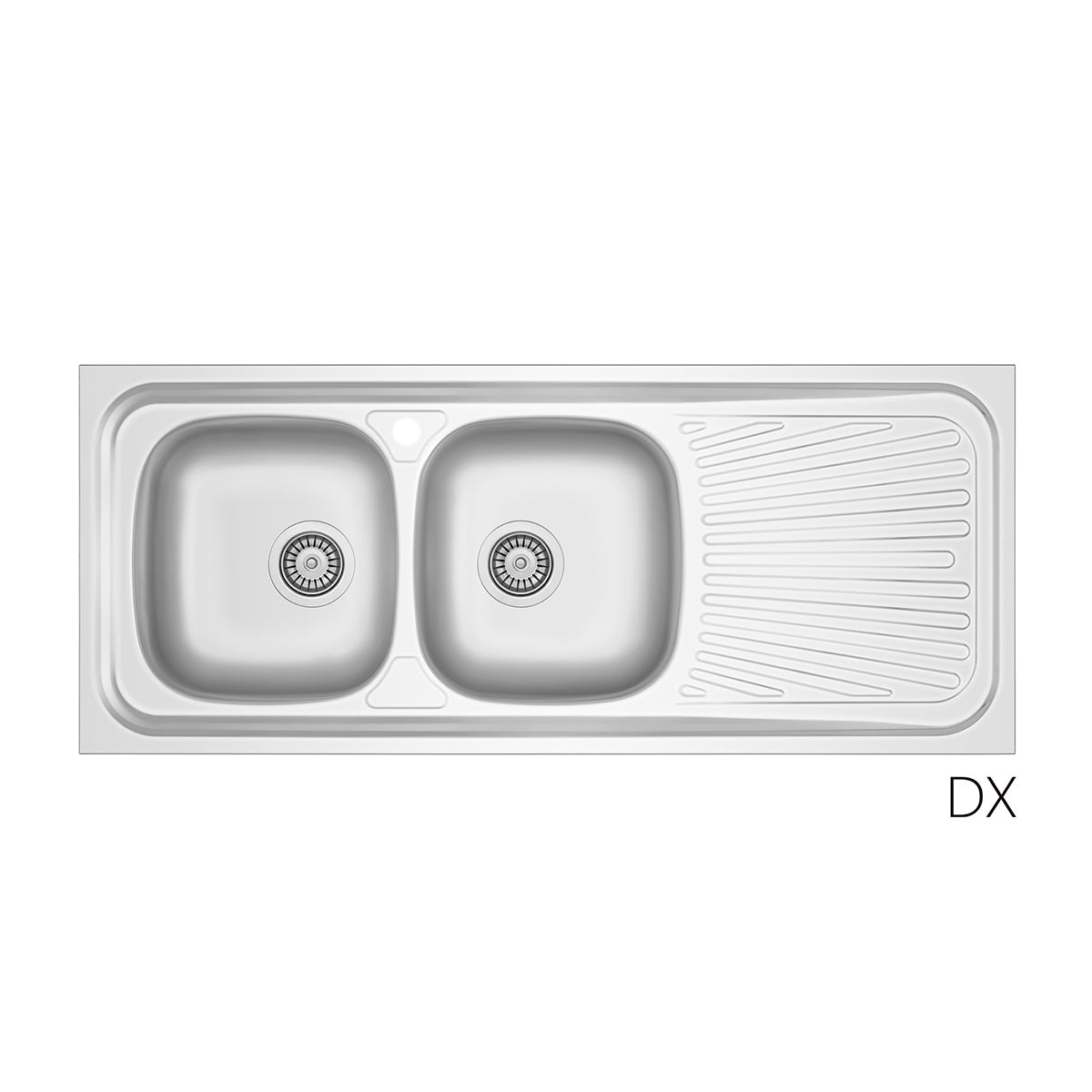 Évier à poser en acier modèle La01 Cm 120X50