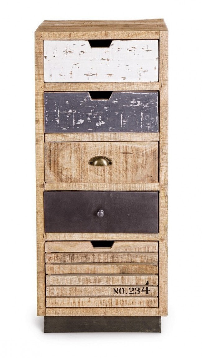 Commode 5 tiroirs de style industriel Tudor