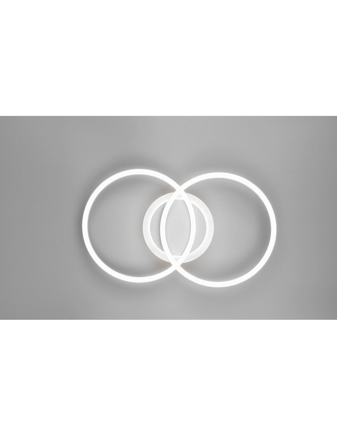 Plafonnier 2 cercles LED 4000k Variateur Venida Blanc Trio Lighting