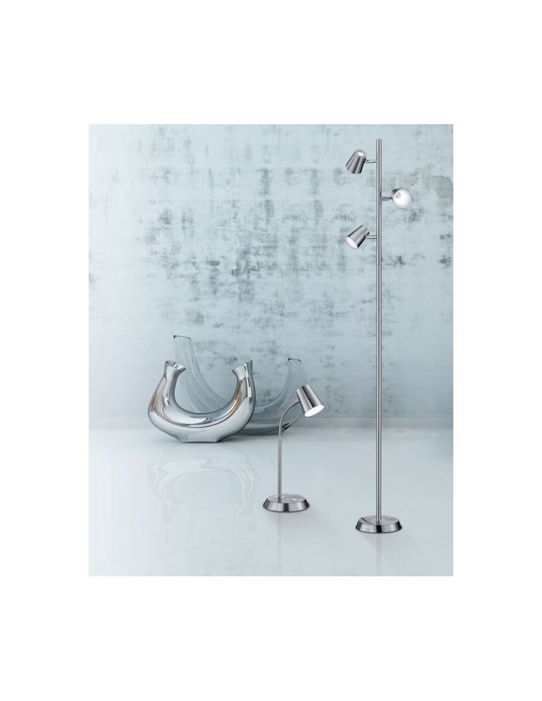 Lampe de bureau LED flexible Narcos Nickel Trio Lighting