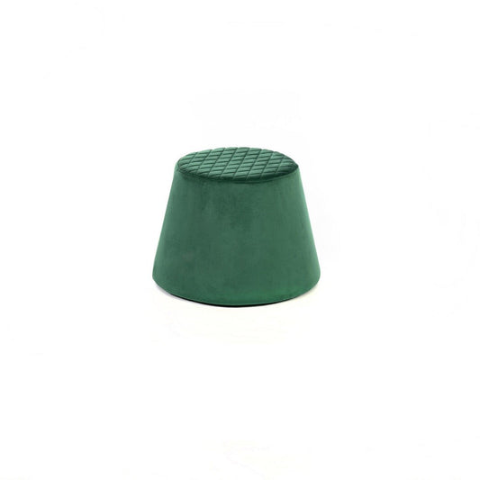 Pouf en velours métal vert 46,5 x 46,5 xh 33 cm