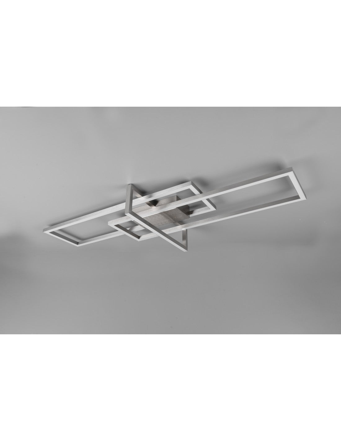 Plafonnier Salinas 3 rectangles LED 34w Nickel L100 cm Dimmable Trio Lighting