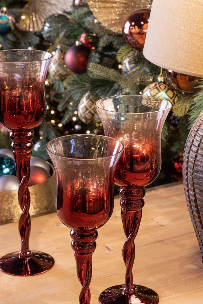 2x Set 3 P. Bougie 1P Artha Calice Rouge