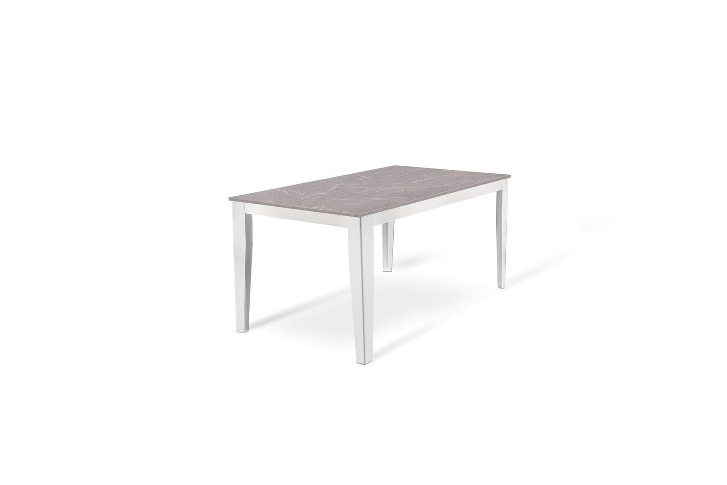 Table extensible blanc anthracite 90 cm x 156- 316 cm H. 76 cm