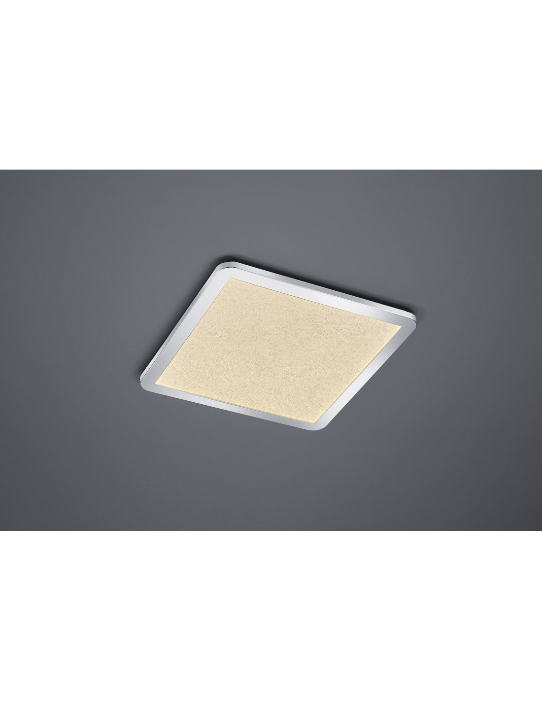 Plafonnier Cesar Carré LED Dimmable Chrome IP44 40x40 cm Trio Lighting