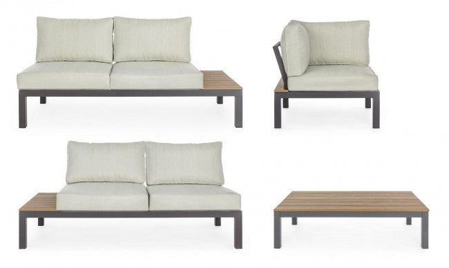 Salon de jardin Elias anthracite