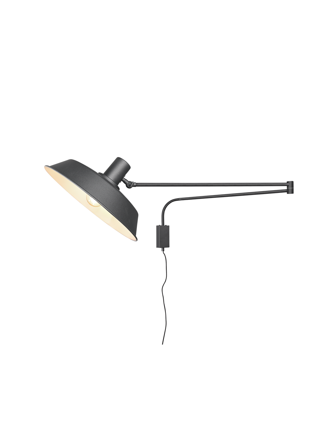 Applique 1xE27 Boler Noir Orientable L35 cm Trio Lighting