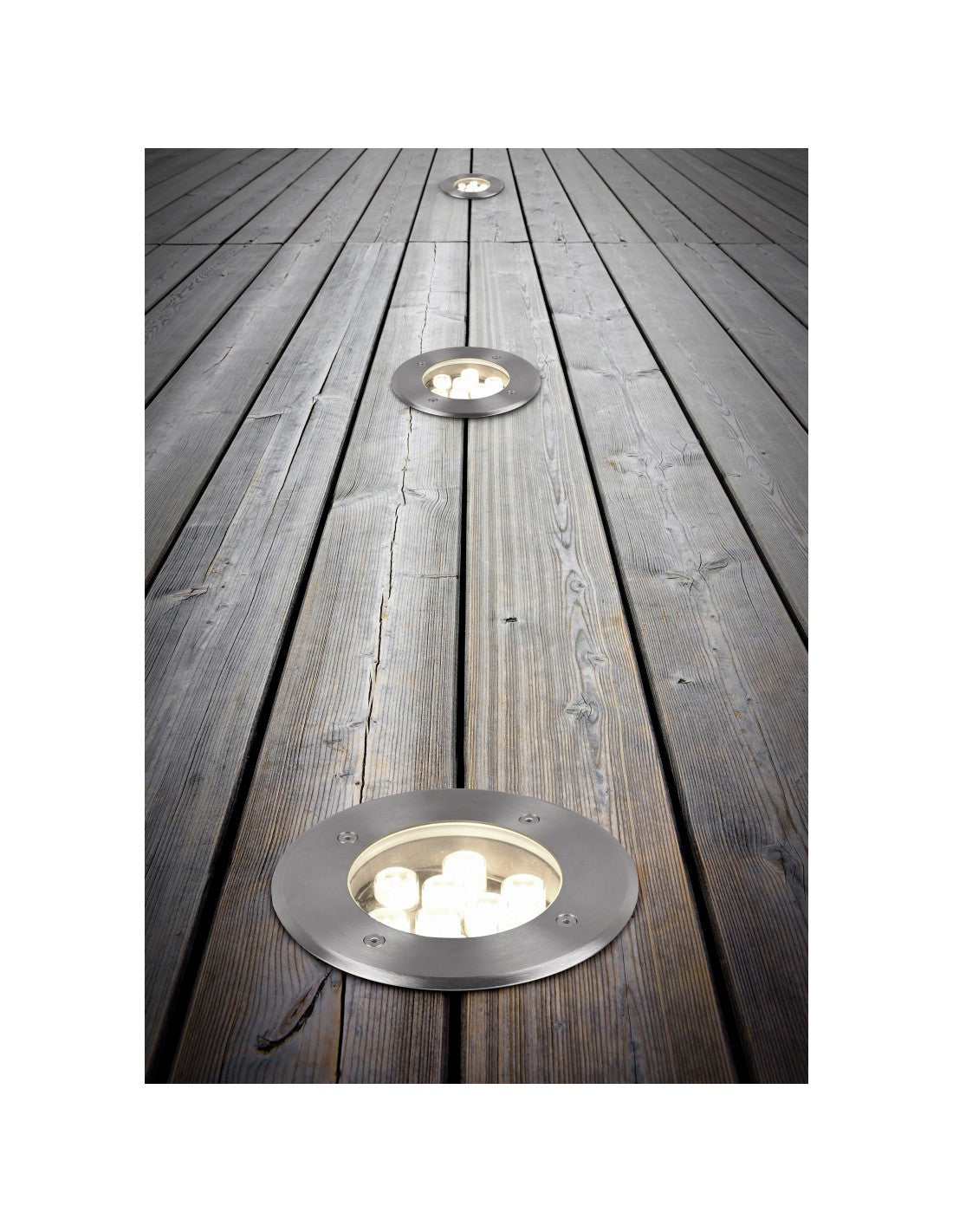 Spot LED encastrable IP65 piétonnier Nickel Belaja Ø16 cm Trio Lighting