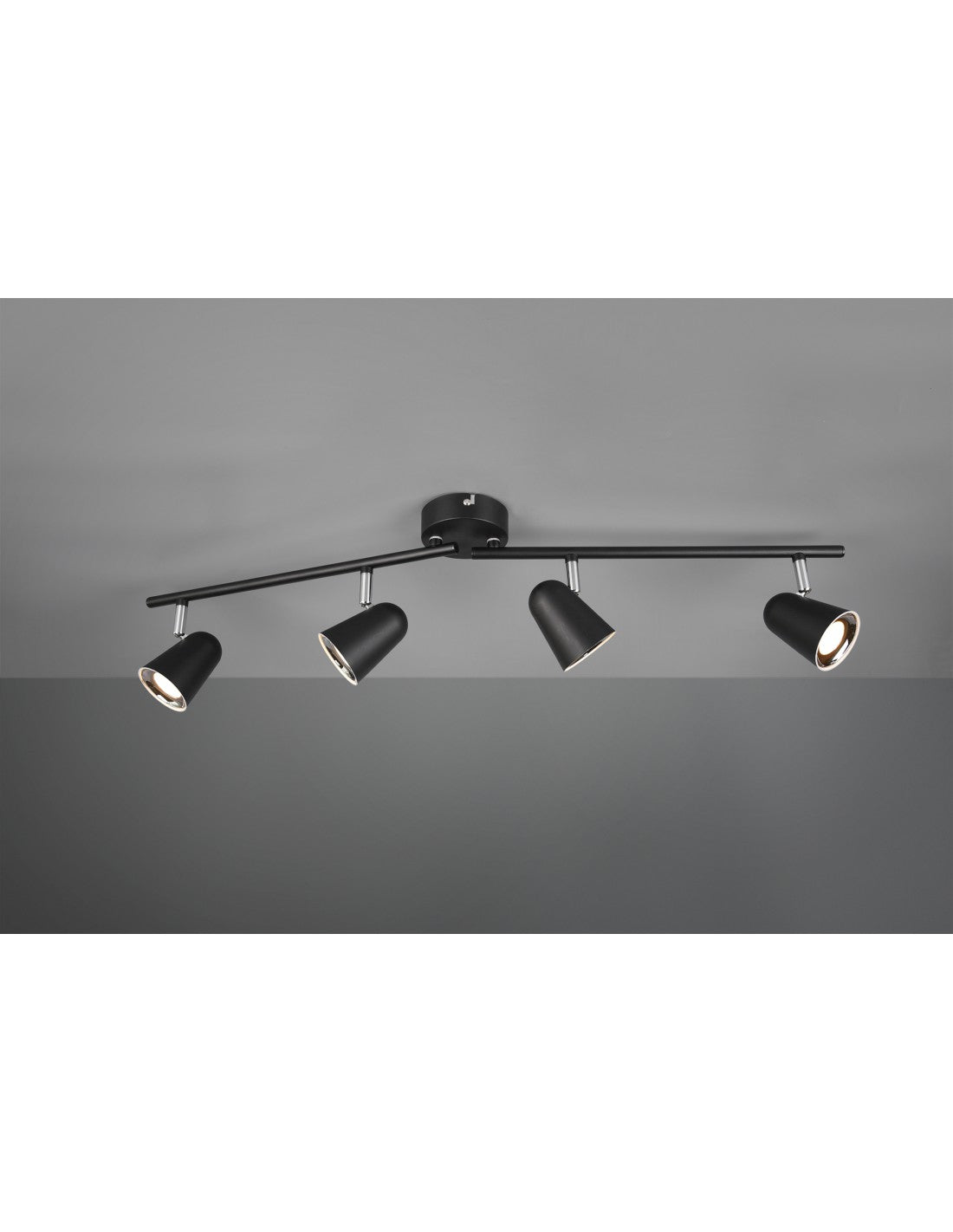 Spot Toulouse Noir 4 Spots LED L78 cm Trio Lighting