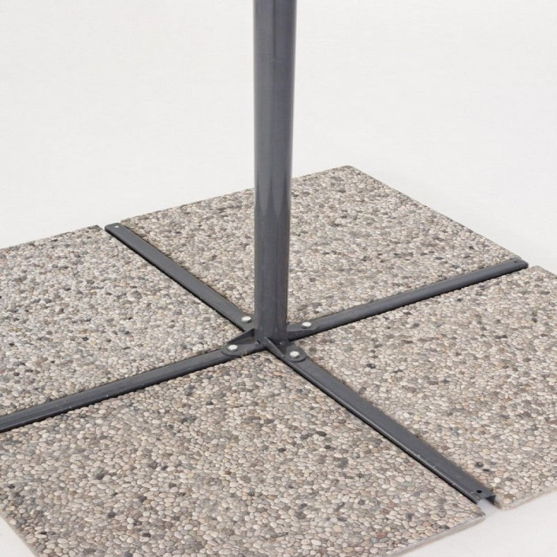 Parasol de jardin avec bras diamètre 300x h253 cm SORRENTO Anthracite-Naturel