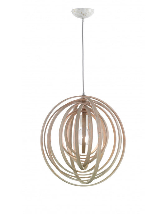 Suspension Cercles Rotatifs Boolan Bois Clair Trio Luminaire