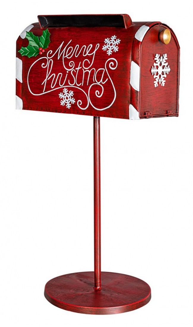 1x Décoration Lettre Post Rouge H66.5