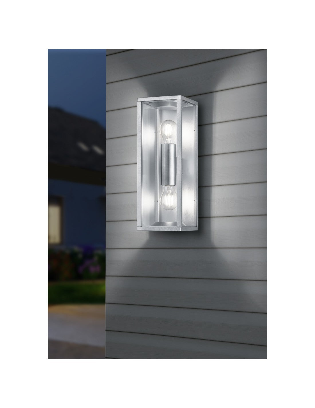 Applique Garonne pour Véranda IP44 Zinc Double Lumière Dessus et Dessous Trio Lighting