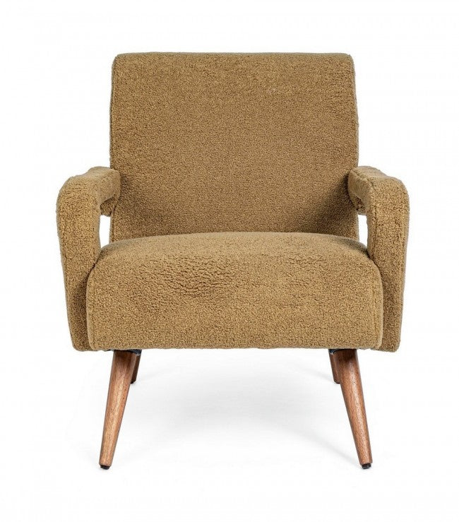 Fauteuil vintage marron-beige Berna Palm