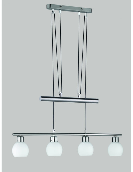 Freddy Nichel Suspension 4 Lumières Haut et Bas L78 cm Trio Lighting