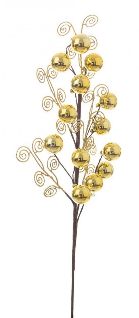 12x Sphères C Lizbeth Gold Branch H60cm