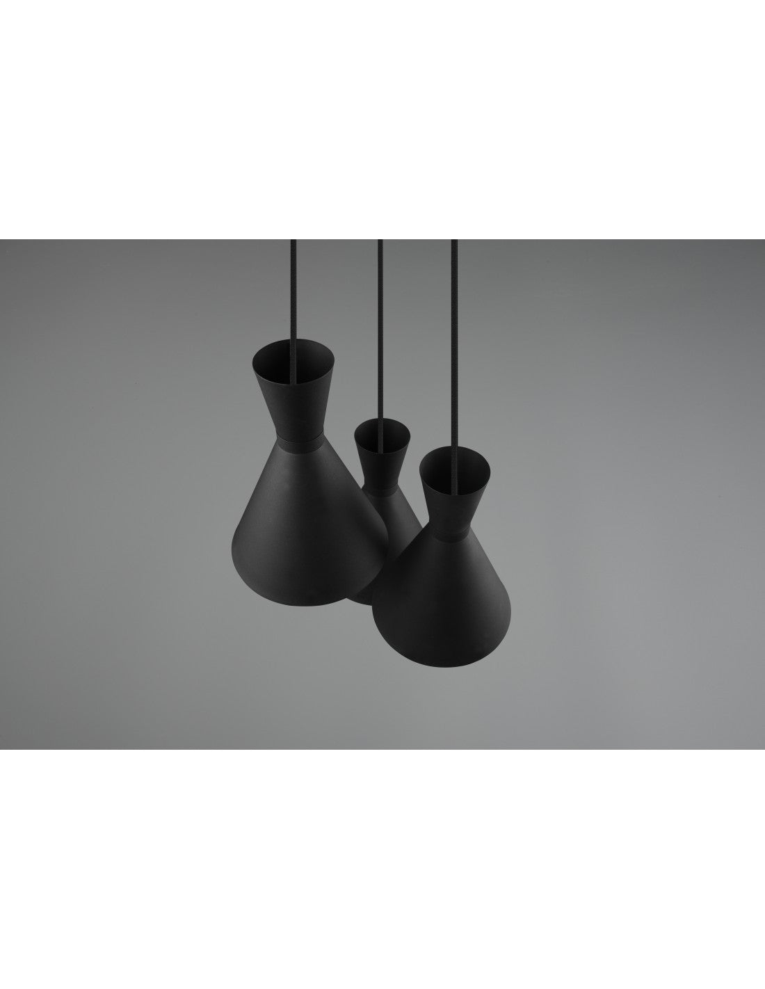 Lustre Enzo Rond 3xE27 Noir Mat Trio Lighting