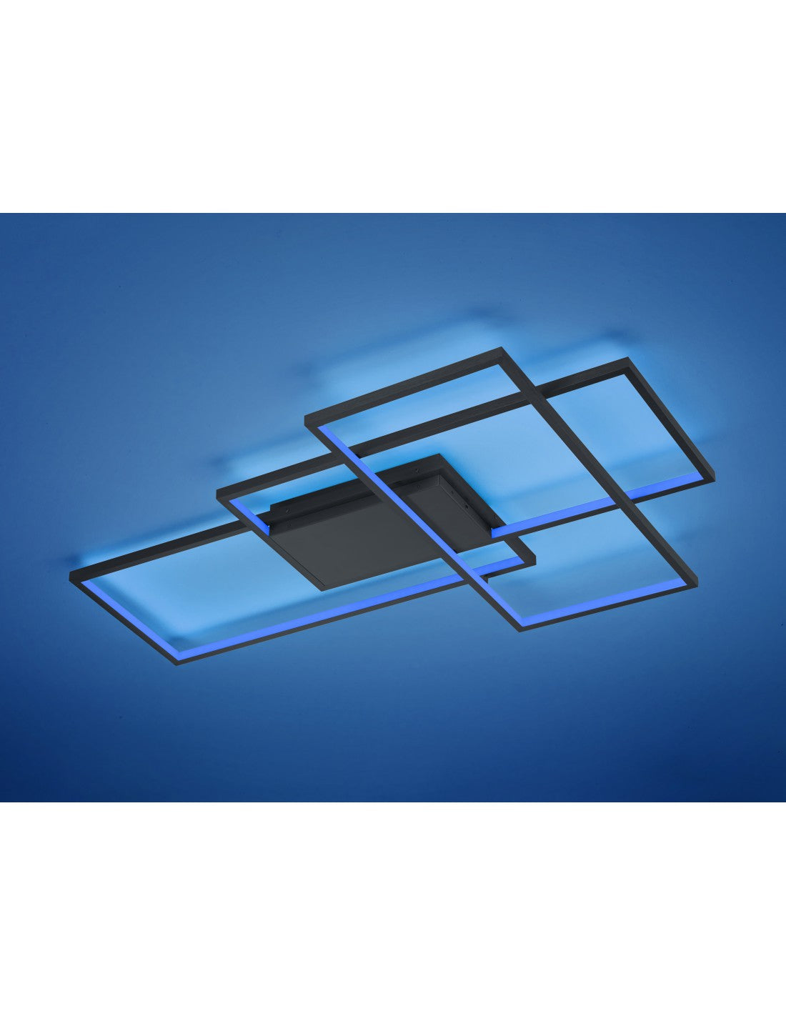 Plafonnier Led Thiago 3 Rectangles L114 cm Anthracite Trio Lighting