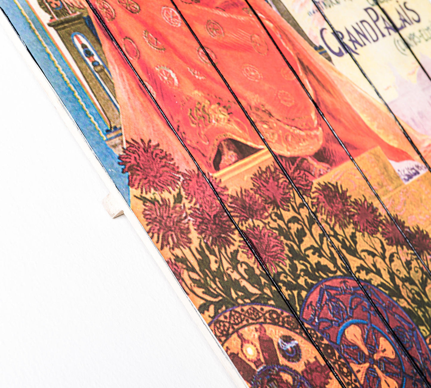 Impression sur bois avec toile multicolore 60x100 cm