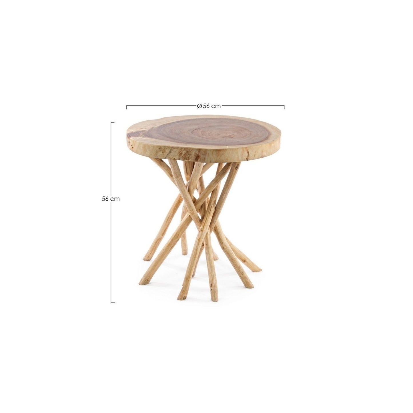 Table basse en bois cm. 56x56